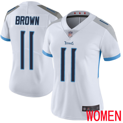 Tennessee Titans Limited White Women A.J. Brown Road Jersey NFL Football 11 Vapor Untouchable